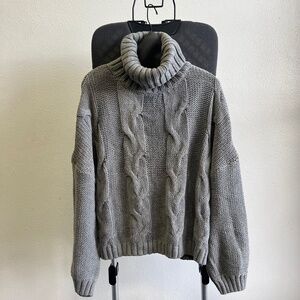 Gray Turtle Neck Sweater